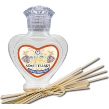 Aşk-ı Sermest Toptan Şems-i Tebrizi Çiçek Aromalı Bambu Çubuklu Oda Kokusu Reed Diffuser Ortam Kokusu Parfüm, Kalp Şişe, 60 mL, 5 Adet