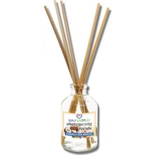 Aşk-ı Sermest Toptan Hindistan Cevizi&Yasemin Aromalı Bambu Çubuk Oda Kokusu Parfüm, Oval Şişe, 100ml, 3 Ad