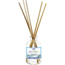 Aşk-ı Sermest Toptan Okyanus Aromalı Bambu Çubuklu Oda Kokusu Reed Diffuser Ortam Kokusu Parfüm, Oval Şişe, 50 mL, 5 Adet