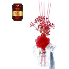 Aşk-ı Sermest Toptan Ölümsüz Aşk Meyve Serisi Yeşil Elma Kokulu 5 x 60 ml Kalp Şişe Bambu Çubuklu Ortam Kokusu Reed Diffuser Oda Kokusu