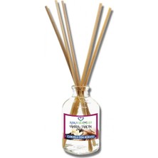 Aşk-ı Sermest Toptan Vanilya&Tarçın Aromalı Bambu Çubuklu Oda Kokusu Reed Diffuser Ortam Kokusu Parfüm, Oval Şişe, 100 mL, 3 Adet