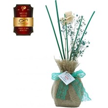 Aşk-ı Sermest Toptan Ölümsüz "Aşk" Hasır Serisi Yeşil Elma Kokulu 120 ml küp Şişe Bambu Çubuklu Ortam Kokusu Reed Diffuser Oda Kokusu 5 Adet