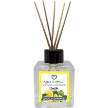 Aşk-ı Sermest Toptan Gioo Armantii Çiçek Aromalı Bambu Çubuklu Oda Kokusu Reed Diffuser Ortam Kokusu Parfüm,  Küp Şişe, 60 mL, 5 Adet