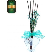Aşk-ı Sermest Toptan Meczub Mix Serisi Gül & Yasemin Kokulu 5 x 60 ml Kalp Şişe Bambu Çubuklu Ortam Kokusu Reed Diffuser Oda Kokusu