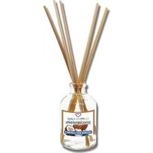 Aşk-ı Sermest Toptan Hindistan Cevizi Aromalı Bambu Çubuklu Oda Kokusu Reed Diffuser Ortam Kokusu Parfüm, Oval Şişe, 100 mL, 10 Adet