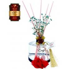 Aşk-ı Sermest Toptan Ölümsüz Aşk Meyve Serisi Mango Kokulu 5 x 200 ml Silindir Şişe Bambu Çubuklu Ortam Kokusu Reed Diffuser Oda Kokusu
