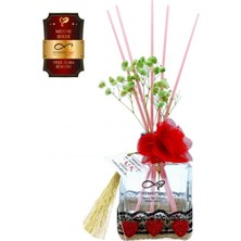 Aşk-ı Sermest Toptan Ölümsüz Aşk Meyve Serisi Yeşil Elma Kokulu 3 x 200 ml küp Şişe Bambu Çubuklu Ortam Kokusu Reed Diffuser Oda Kokusu