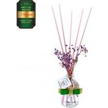 Aşk-ı Sermest Toptan Meczub Meyve Serisi Yeşil Elma Kokulu 5 x 50 ml Oval Şişe Bambu Çubuklu Ortam Kokusu Reed Diffuser Oda Kokusu
