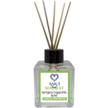 Aşk-ı Sermest Mevlana Celaleddin Rumi Çiçek Aromalı Bambu Çubuk Oda Koku Parfüm,Küp Şişe,120ml,10Ad