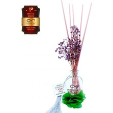 Aşk-ı Sermest Toptan Ölümsüz Aşk Meyve Serisi Yeşil Elma Kokulu 5 x 50 ml Oval Şişe Bambu Çubuklu Ortam Kokusu Reed Diffuser Oda Kokusu