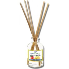 Aşk-ı Sermest Toptan Mango&Kavun Aromalı Bambu Çubuklu Oda Kokusu Reed Diffuser Ortam Kokusu Parfüm, Oval Şişe, 50 mL , 5 Adet