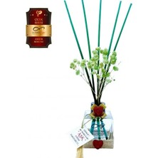 Aşk-ı Sermest Ölümsüz Aşk Çiçek Serisi Amber Kokulu 10 x 60 ml küp Şişe Bambu Çubuklu Ortam Kokusu