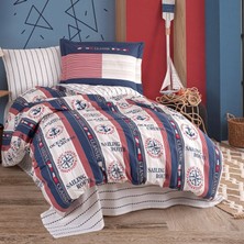 LTG Nova Tek Kişilik Poplin Nevresim Takımı Marin Lacivert