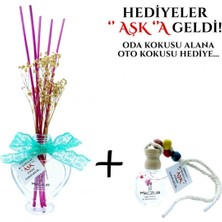 Aşk-ı Sermest Toptan Meczub Fantazi Serisi Okyanus Esintisi Kokulu 10 x 60 ml Kalp Şişe Bambu Çubuklu Ortam Kokusu Reed Diffuser Oda Kokusu