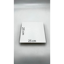 Belirtilmemiş 25 x 25 10 Adet Pasta Altlığı Beyaz Mdf