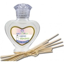 Aşk-ı Sermest Toptan Gioo Armantii Çiçek Aromalı Bambu Çubuklu Oda Kokusu Reed Diffuser Ortam Kokusu Parfüm, Kalp Şişe, 60 mL, 10 Adet