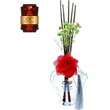 Aşk-ı Sermest Toptan Ölümsüz Aşk Mix Serisi Tarçın & Elma Kokulu 10 x 60 ml Kalp Şişe Bambu Çubuklu Ortam Kokusu Reed Diffuser Oda Kokusu