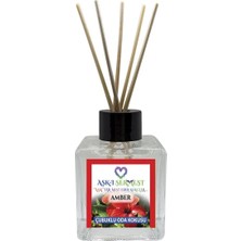 Aşk-ı Sermest Toptan Aşk-ı Sermest Toptan Çilekli Sakız Aromalı Bambu Çubuklu Oda Kokusu Reed Diffuser Ortam Kokusu Parfüm,  Küp Şişe,  200 Ml, 3 Adet