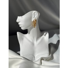 NB Steelora Çelik Üçlü Küpe Gold