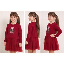 Kız Çocuk Tütülü Etekli 2 Li Takım