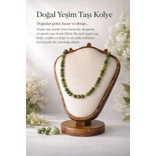 Modvina 6 mm Yeşim Taşı Kolye – Alerji Yapmaz Gold Kaplama Doğal Taş Kadın Kolye