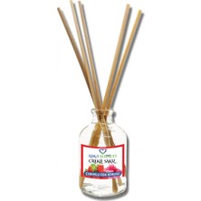 Aşk-ı Sermest Toptan Çilekli Sakız Aromalı Bambu Çubuklu Oda Kokusu Reed Diffuser Ortam Kokusu Parfüm, Oval Şişe, 100 mL, 3 Adet
