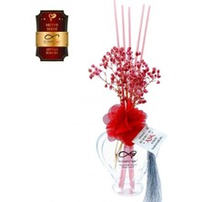 Aşk-ı Sermest Toptan Ölümsüz Aşk Meyve Serisi Şeftali Kokulu 5 x 60 ml Kalp Şişe Bambu Çubuklu Ortam Kokusu Reed Diffuser Oda Kokusu