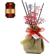 Aşk-ı Sermest Toptan Ölümsüz "Aşk" Hasır Serisi Tarçın & Elma Kokulu 200 ml küp Şişe Bambu Çubuklu Ortam Kokusu Reed Diffuser Oda Kokusu 5 Adet