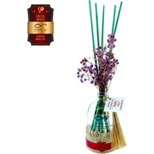 Aşk-ı Sermest Toptan Ölümsüz Aşk Çiçek Serisi Amber Kokulu 5 x 100 ml Oval Şişe Bambu Çubuklu Ortam Kokusu Reed Diffuser Oda Kokusu