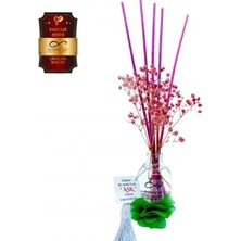 Aşk-ı Sermest Toptan Ölümsüz Aşk Fantazi Serisi Çikolata Kokulu 10 x 50 ml Oval Şişe Bambu Çubuklu Ortam Kokusu Reed Diffuser Oda Kokusu