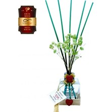 Aşk-ı Sermest Ölümsüz Aşk Çiçek Serisi Fresia Kokulu 10 x 60 ml küp Şişe Bambu Çubuklu Ortam Kokusu