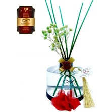 Aşk-ı Sermest Ölümsüz Aşk Çiçek Serisi Amber Kokulu 200 ml Silindir Şişe Bambu Çubuklu Ortam Kokusu