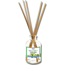 Aşk-ı Sermest Toptan Yeşil Elma Aromalı Bambu Çubuklu Oda Kokusu Reed Diffuser Ortam Kokusu Parfüm, Oval Şişe, 50 mL , 10 Adet