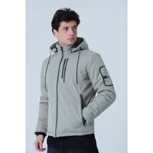 Pique BRONX26 ERKEK MONT Baskı Detaylı Kapitone Astarlı SoftShell Mont