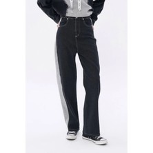 Esscouture Quzu Match Detaylı Yüksek Bel Denim Pantolon Siyah