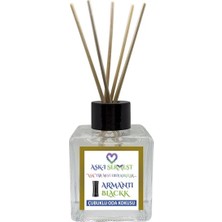 Aşk-ı Sermest Toptan Amber Aromalı Bambu Çubuklu Oda Kokusu Reed Diffuser Ortam Kokusu Parfüm,  Küp Şişe, 60 mL, 5 Adet