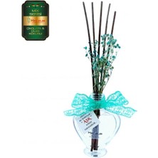 Aşk-ı Sermest Toptan Meczub Mix Serisi Çikolata & Çilek Kokulu 5 x 60 ml Kalp Şişe Bambu Çubuklu Ortam Kokusu Reed Diffuser Oda Kokusu