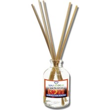 Aşk-ı Sermest Toptan Aşkın Ateşi Çiçek Aromalı Bambu Çubuklu Oda Kokusu Reed Diffuser Ortam Kokusu Parfüm, Oval Şişe, 50 mL , 5 Adet