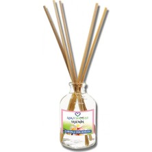 Aşk-ı Sermest Toptan Yasemin Aromalı Bambu Çubuklu Oda Kokusu Reed Diffuser Ortam Kokusu Parfüm, Oval Şişe, 100 mL, 5 Adet