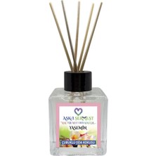 Aşk-ı Sermest Toptan Mango&Kavun Aromalı Bambu Çubuklu Oda Kokusu Reed Diffuser Ortam Kokusu Parfüm,  Küp Şişe,  200 mL, 5 Adet