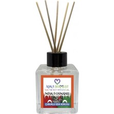 Aşk-ı Sermest Misk-i Osmanlı Çiçek Aromalı Bambu Çubuklu Oda Kokusu Parfüm,  Küp Şişe, 60 mL, 10 Ad