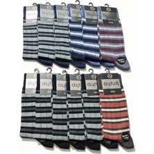 Aytuğ; Modal Erkek Soket Çorabı, Mevsimlik, Dikişsiz, Asorti 12'li Kutu, (41-45)