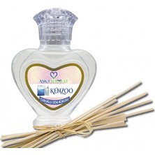 Aşk-ı Sermest Toptan Kenzoo Çiçek Aromalı Bambu Çubuklu Oda Kokusu Reed Diffuser Ortam Kokusu Parfüm, Kalp Şişe, 60 mL, 10 Adet