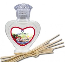 Aşk-ı Sermest Toptan Freesia&Magnolia Aromalı Bambu Çubuklu Oda Kokusu Reed Diffuser Ortam Kokusu Parfüm, Kalp Şişe, 60 mL, 5 Adet