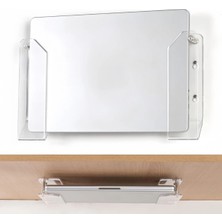 Zilvana Duvara Monte Edilebilir Dizüstü Bilgisayar Tutucu, Masa Altı, Şeffaf Akrilik, Macbook'larla Uyumlu