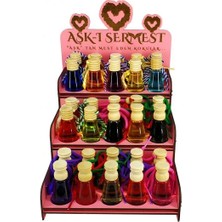 Aşk-ı Sermest Pembe Ahşap Standlı 120 Adet 12 ML Hindistan Cevizi Kokulu Araç Parfümü