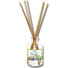 Aşk-ı Sermest Toptan Yeşil Elma&Tarçın Aromalı Bambu Çubuklu Oda Kokusu Reed Diffuser Ortam Kokusu Parfüm, Oval Şişe, 100 mL, 3 Adet