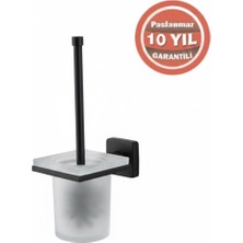 Osso Kumru Mat Siyah Montajlı Klozet Fırçası (Paslanmaz Pirinç)