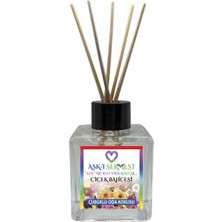 Aşk-ı Sermest Aşk-I Sermest Çiçek Bahçesi Çiçek Aromalı Bambu Çubuklu Oda Kokusu Parfüm, Küp Şişe, 120 ml