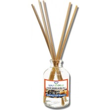 Aşk-ı Sermest Yeni Araba Kokusu Çiçek Aromalı Bambu Çubuk Oda Kokusu Parfüm, Oval Şişe, 50 mL , 5 Ad